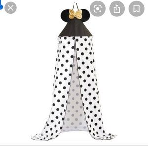 Disney Minnie Mouse Canopy Black/White/Gold Target